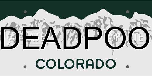 DEADPOO Colorado License Plate