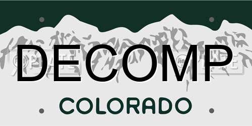 DECOMP Colorado License Plate