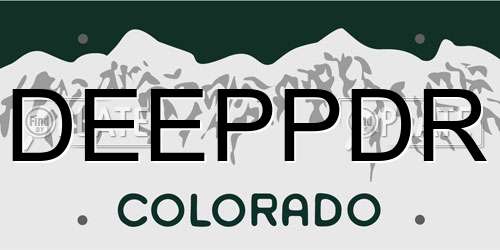 DEEPPDR Colorado License Plate