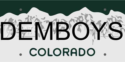 DEMBOYS Colorado License Plate