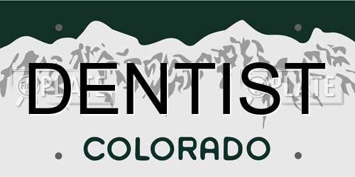 DENTIST Colorado License Plate