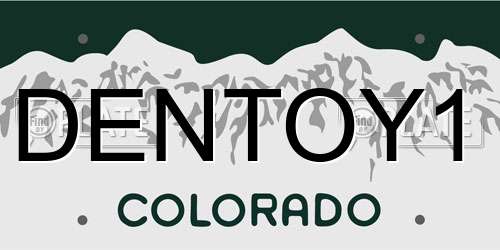 DENTOY1 Colorado License Plate
