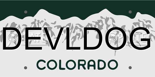 DEVLDOG Colorado License Plate