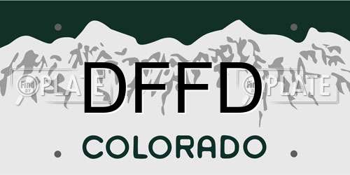 DFFD Colorado License Plate