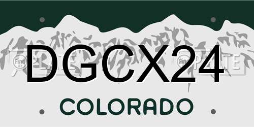 DGCX24 Colorado License Plate