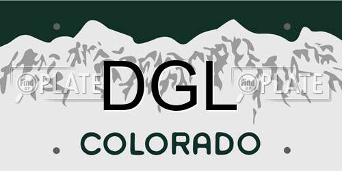 DGL Colorado License Plate