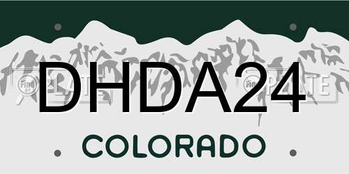 DHDA24 Colorado License Plate