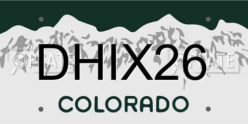 DHIX26 Colorado License Plate