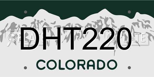DHT220 Colorado License Plate