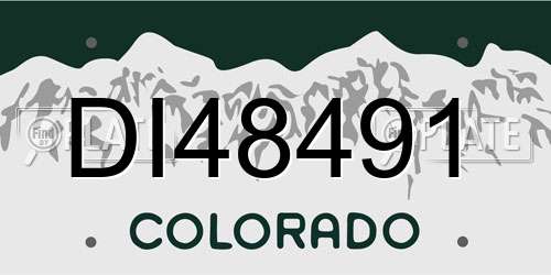 DI48491 Colorado License Plate