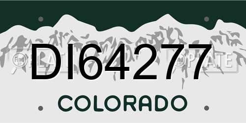 DI64277 Colorado License Plate