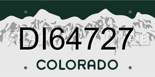 DI64727 Colorado License Plate