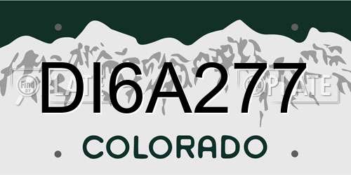 DI6A277 Colorado License Plate
