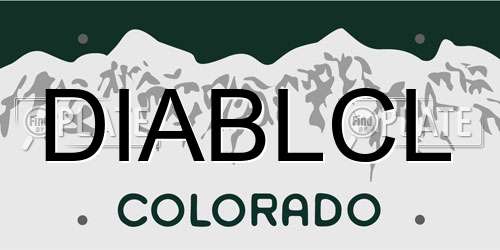 DIABLCL Colorado License Plate