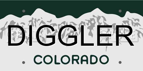 DIGGLER Colorado License Plate