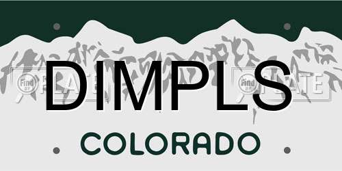 DIMPLS Colorado License Plate
