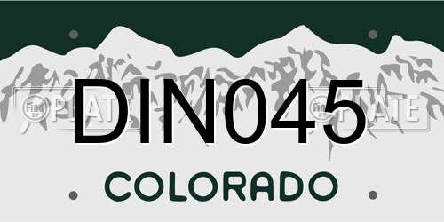 DIN045 Colorado License Plate