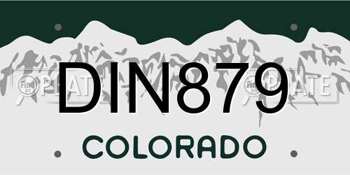 DIN879 Colorado License Plate