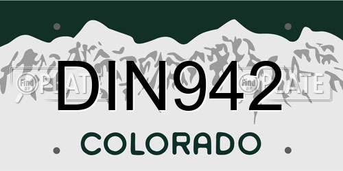 DIN942 Colorado License Plate