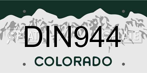 DIN944 Colorado License Plate