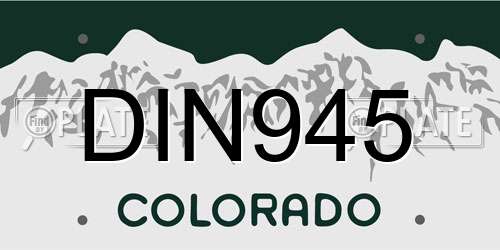DIN945 Colorado License Plate