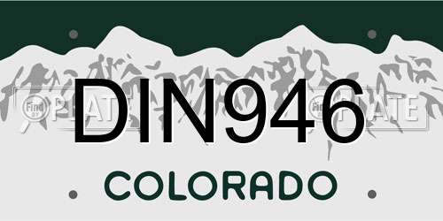 DIN946 Colorado License Plate