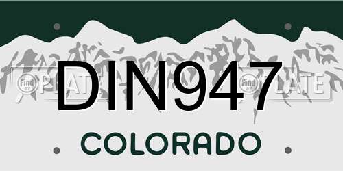 DIN947 Colorado License Plate