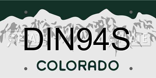 DIN94S Colorado License Plate