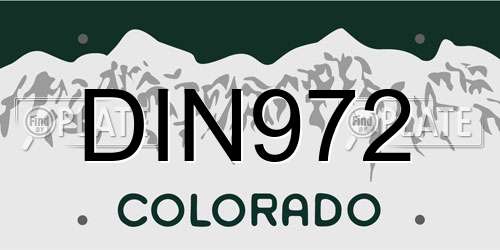 DIN972 Colorado License Plate