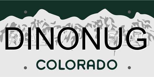 DINONUG Colorado License Plate