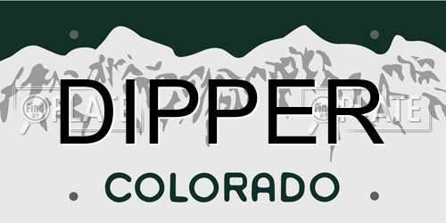 DIPPER Colorado License Plate