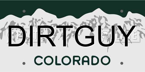 DIRTGUY Colorado License Plate