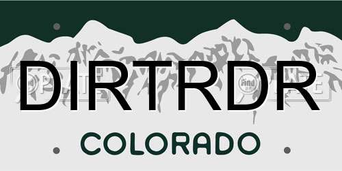 DIRTRDR Colorado License Plate