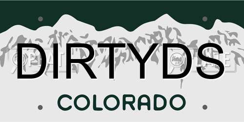 DIRTYDS Colorado License Plate