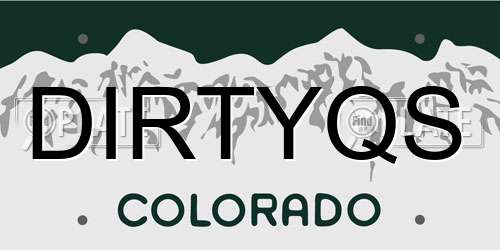 DIRTYQS Colorado License Plate