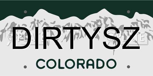 DIRTYSZ Colorado License Plate