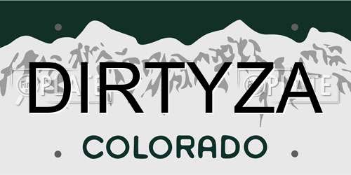 DIRTYZA Colorado License Plate