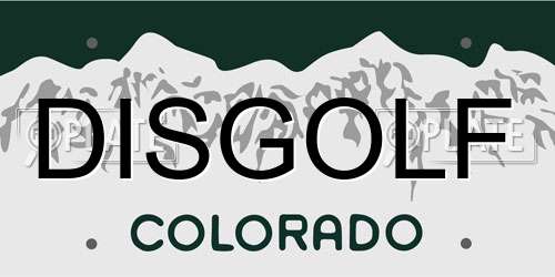 DISGOLF Colorado License Plate