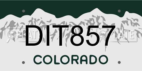 DIT857 Colorado License Plate