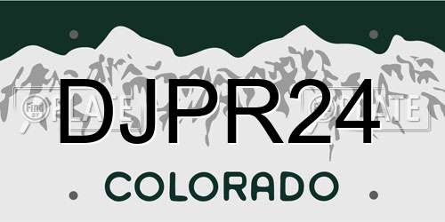 DJPR24 Colorado License Plate