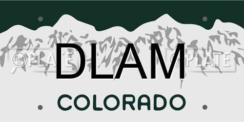 DLAM Colorado License Plate