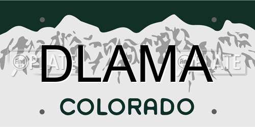 DLAMA Colorado License Plate