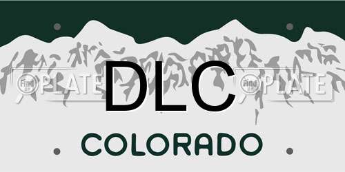 DLC Colorado License Plate