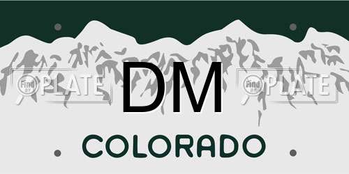 DM Colorado License Plate