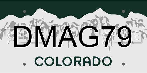 DMAG79 Colorado License Plate