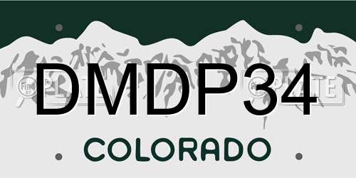 DMDP34 Colorado License Plate