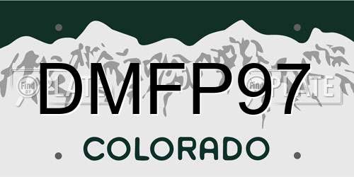 DMFP97 Colorado License Plate