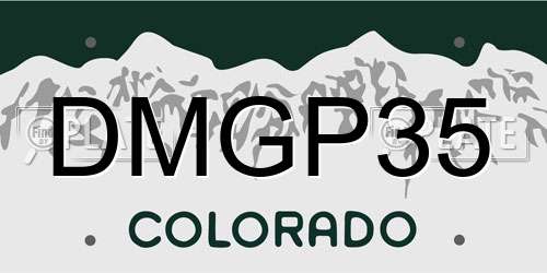 DMGP35 Colorado License Plate