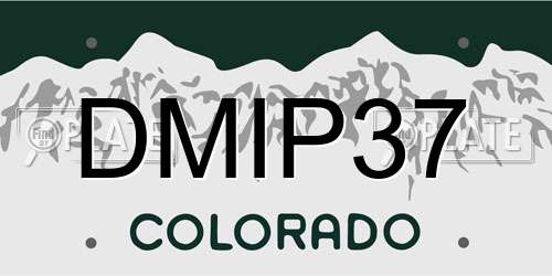 DMIP37 Colorado License Plate