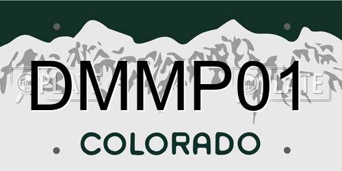 DMMP01 Colorado License Plate